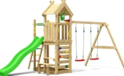 Leikkitorni Jungle Gym Teepee, 2-Swing Module 200, liukumäki