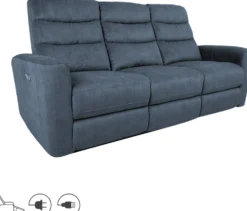 Leposohva Home4You GASTON 3-istuttava sähkömekanismilla, sininen