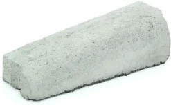 Liimattava madalluskivi Rudus 12>6 cm vasen 390x130 mm sileä harmaa