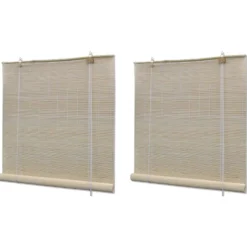 Luonnolliset bambu rullaverhot 2 kpl 120x160 cm