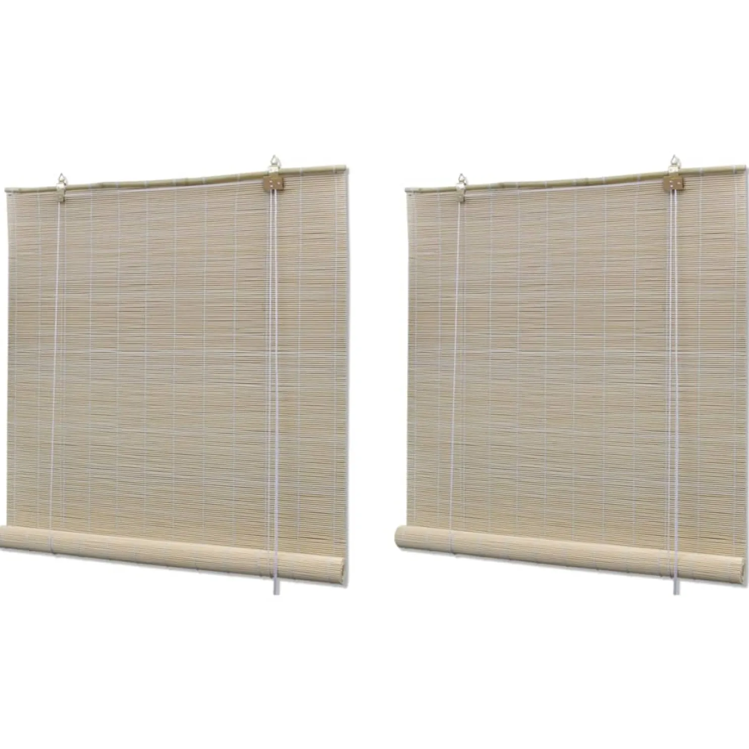 Luonnolliset bambu rullaverhot 2 kpl 120x160 cm