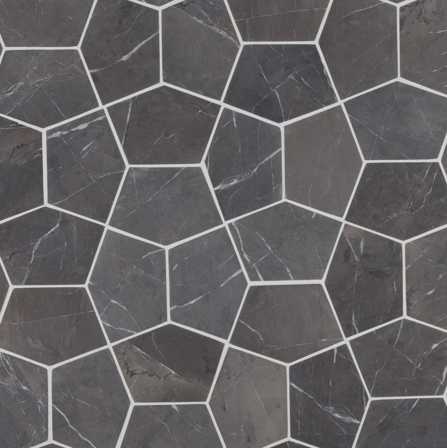 Luonnonkivilaatta Qualitystone Pentagon Grey, 150x100mm
