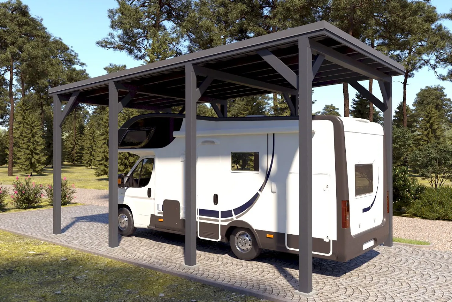 Matkailuautokatos Holzbrüder Ralf 28m2