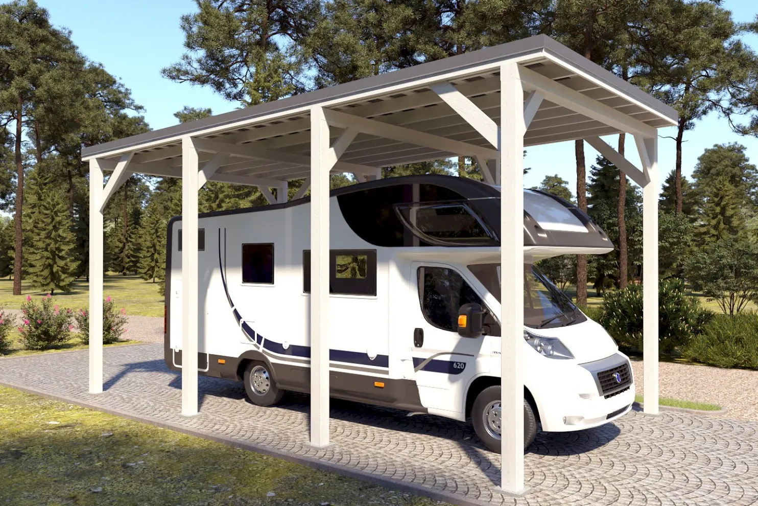 Matkailuautokatos Holzbrüder Ralf 28m2