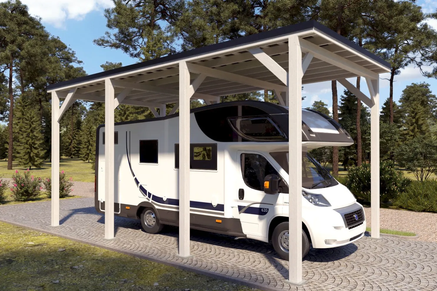 Matkailuautokatos Holzbrüder Ralf 28m2