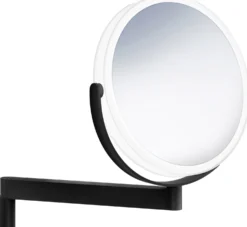 Meikkipeili LED-valolla Smedbo FK446 Outline, akkukäyttöinen, mattamusta