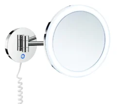 Meikkipeili Smedbo Outline Dual light Ø200 mm valolla 7-kertainen suurennus kromi
