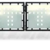 Musta kaksiovinen aitaportti 300x125cm