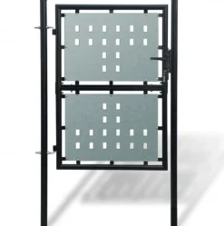 Musta yksiovinen aitaportti 100x250cm