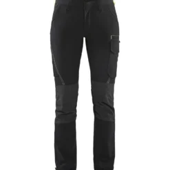 Naisten housut Blåkläder 7122 Stretch musta/keltainen