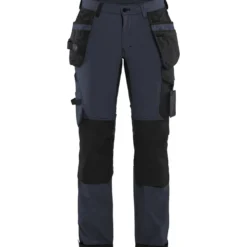 Naisten riipputaskuhousut Blåkläder 7192 Stretch tummansininen/musta