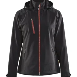 Naisten softshell-takki Blåkläder 4719 musta/punainen
