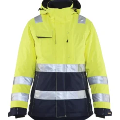 Naisten talvitakki Blåkläder 4872 Highvis huomiokeltainen/sininen