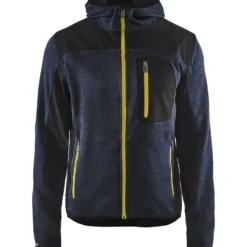 Neulottu softshell-takki Blåkläder 4930 tummansininen/keltainen