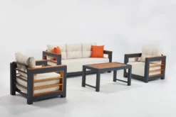 Oleskeluryhmä Linento Garden Larix 5-istuttava valkoinen
