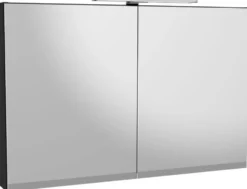 Peilikaappi Gustavsberg Artic Black Oak 944x650x132 LED-valoilla