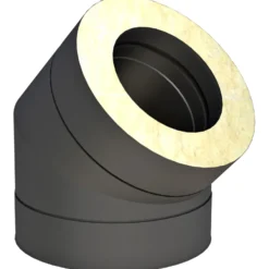 Piipun/hormin mutka Jeremias 45° Ø150 mm musta