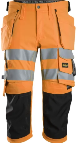 Piraattihousut Snickers Workwear 6138 High-Vis lk 1/2