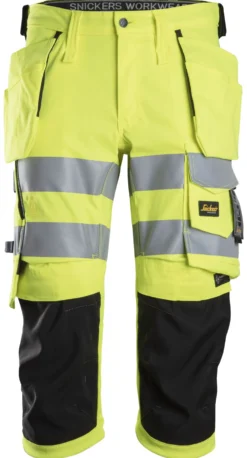 Piraattihousut Snickers Workwear 6138 High-Vis lk 1/2