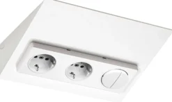 Pistorasia Limente Luxa-32 30W 24V LED-virtalähde kaksoiskytkin valkoinen