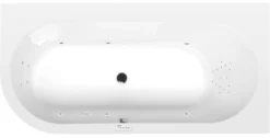 Poreamme Interia Astra Highline Hydro, 1650x800x480mm, oikea, 255l, valkoinen