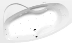 Poreamme Interia Mamba Highline Hydro-Air, 1700x1000x440mm, vasen, 260l, valkoinen