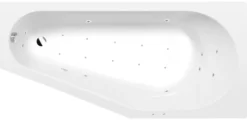 Poreamme Interia Projekta Active Hydro-Air, 1600x800x440mm, oikea, 185l, valkoinen