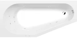 Poreamme Interia Projekta Active Hydro, 1600x800x440mm, vasen, 185l, valkoinen