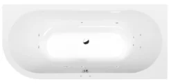 Poreamme Interia Viva Active Hydro, 1850x800x470mm, oikea, 267l, valkoinen