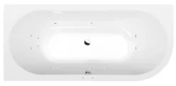 Poreamme Interia Viva Active Hydro, 1750x800x470mm, vasen, 235l, valkoinen
