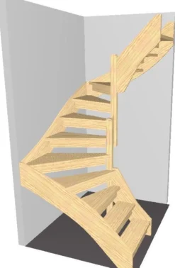 Portaat Lappiporras U2860 ei kaidetta korkeus 2650 - 2860 mm