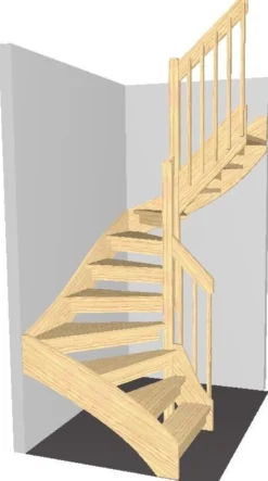 Portaat Lappiporras U2640 kaiteella korkeus 2430 - 2640 mm