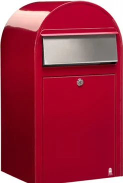 Postilaatikko Bobi Grande 60x32x27 cm punainen RAL3001 rst-luukku