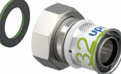 Puristusliitin Uponor S-Press Plus 32-G1 1/4"SN pyörivällä mutterilla