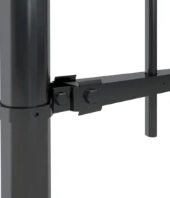 Puutarha-aita keihäskärjillä 3.4x0.6m teräs musta