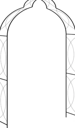 Puutarhakaari musta 150x34x240 cm rauta