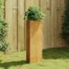 Puutarhakukkalaatikko 30x26x75 cm corten-teräs
