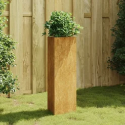 Puutarhakukkalaatikko 30x26x75 cm corten-teräs