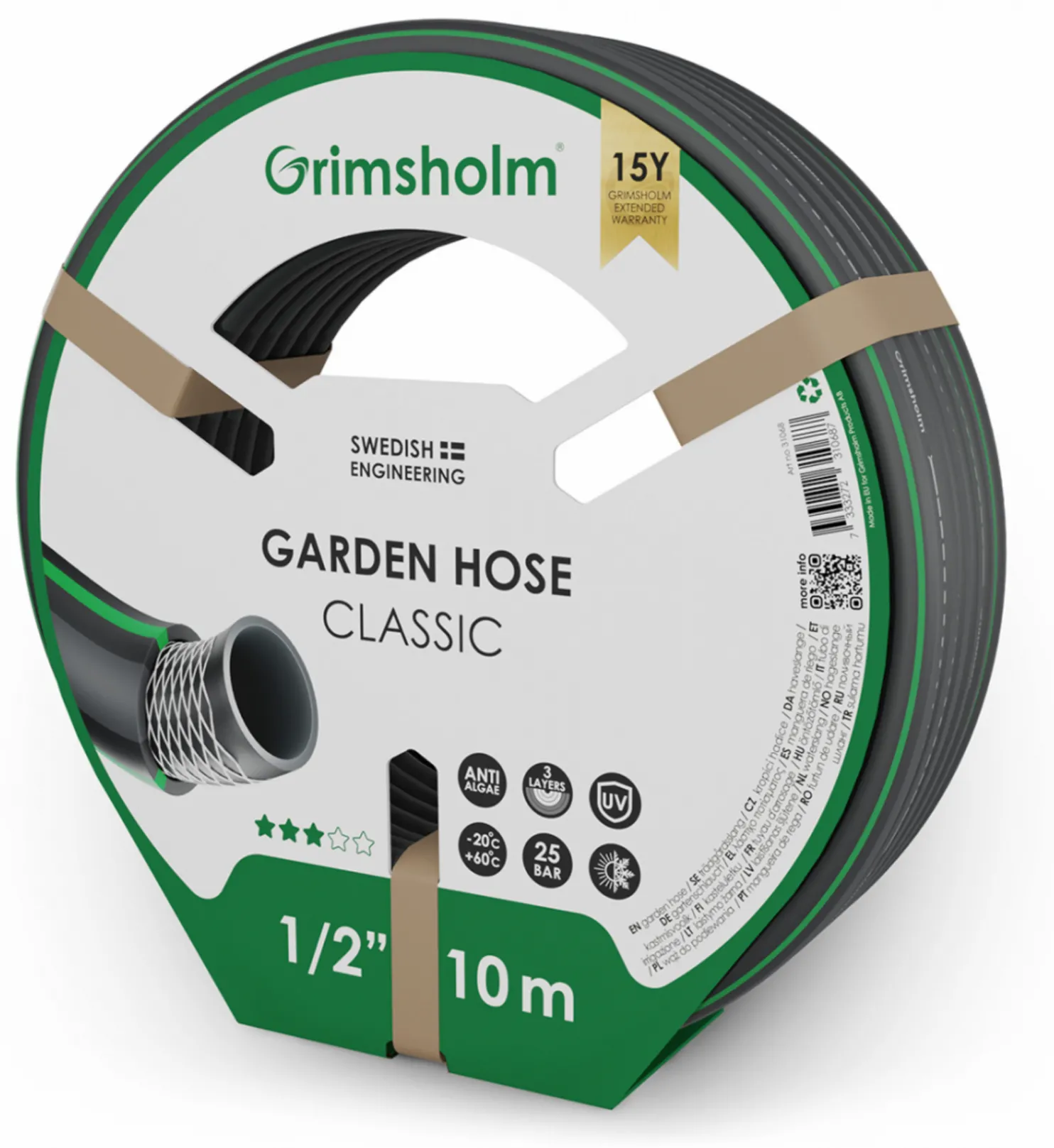 Puutarhaletku Grimsholm Classic 1/2"