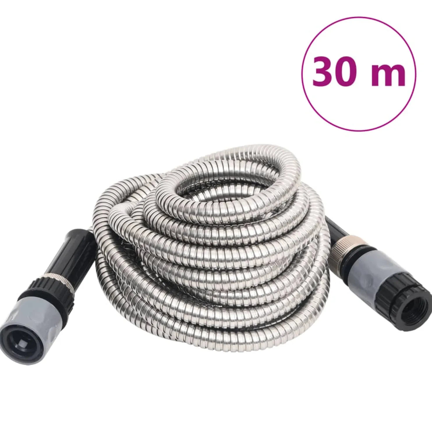 Puutarhaletku suuttimella 0,6", rst, eri pituuksia