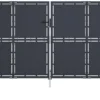 Puutarhaportti teräs 300x150cm umpinainen antrasiitti