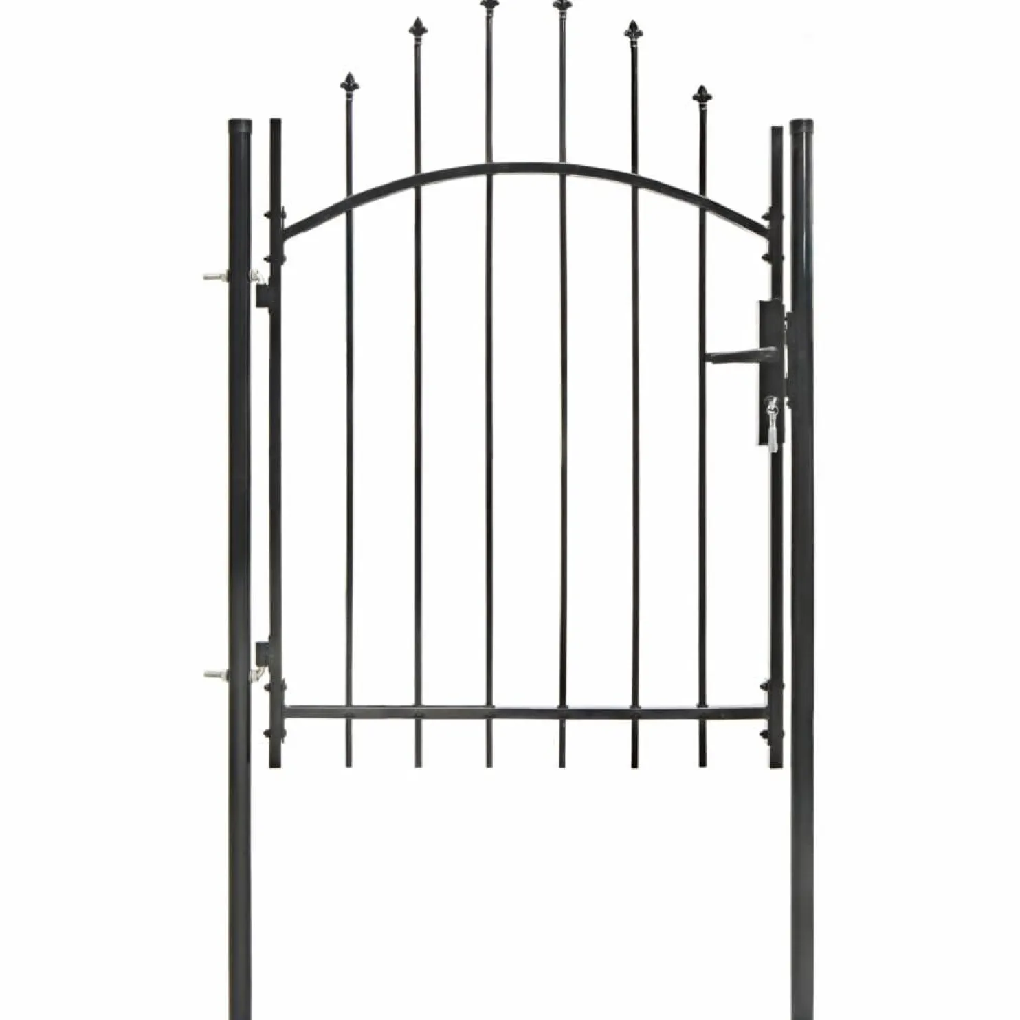 Puutarhaportti teräs 1x1.75m musta