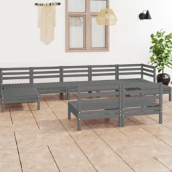 Puutarhasohvasarja, pöydällä, mänty, 9-osaa, eri värivaihtoehtoja