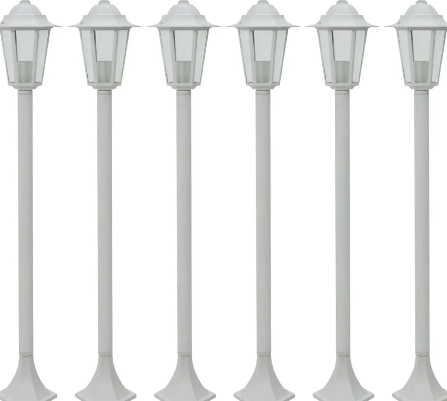 Pylväsvalaisimet puutarhaan 6kpl e27 110cm alumiini