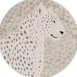 Pyöreä matto Benina Genova Leopardi Ø120cm kerma