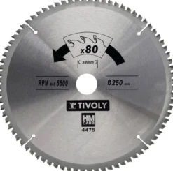 Pyörösahanterä Tivoly 254 × 30 × 3,0/2,0mm kovapuulle