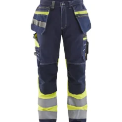 Riipputaskuhousut Blåkläder 1794 Highvis mariininsininen/huomioväri