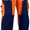Riipputaskuhousut Blåkläder 1568 Highvis oranssi/sininen