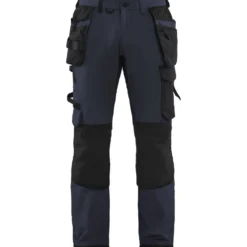 Riipputaskuhousut Blåkläder 1522 Stretch tummansininen/musta