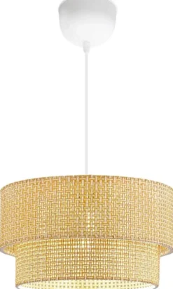 Riippuvalaisin Linento Lighting 242005, ø30cm, E27, max. 40W, IP20, beige/valkoinen